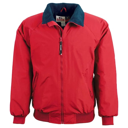 Game Workwear Men's Bomber jacket, Heavyweight Taslan Nylon Shell, Full Front Zip with Inner Storm Flap, Red 9400